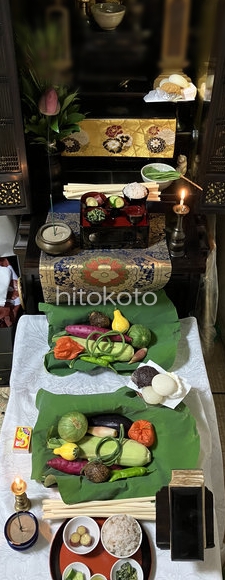 20260813棚経 1日目のお膳