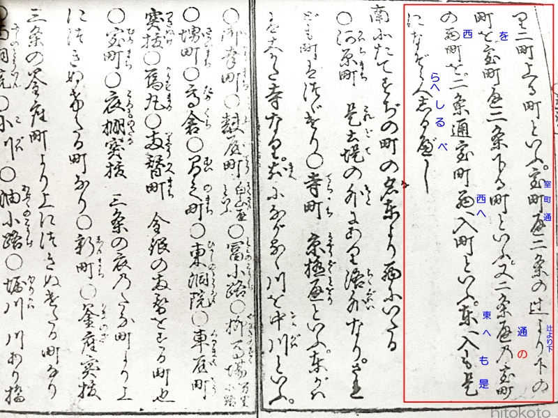 京城勝覧 (2)住所表記説明ミス？ ふりがな付き